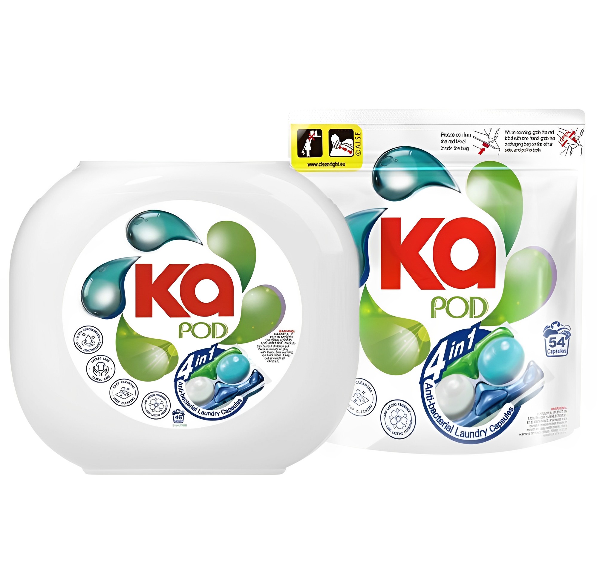 【澳門發貨】王子菁華王子Ka王子菁華4合1洗衣珠盒裝46粒/袋裝54粒