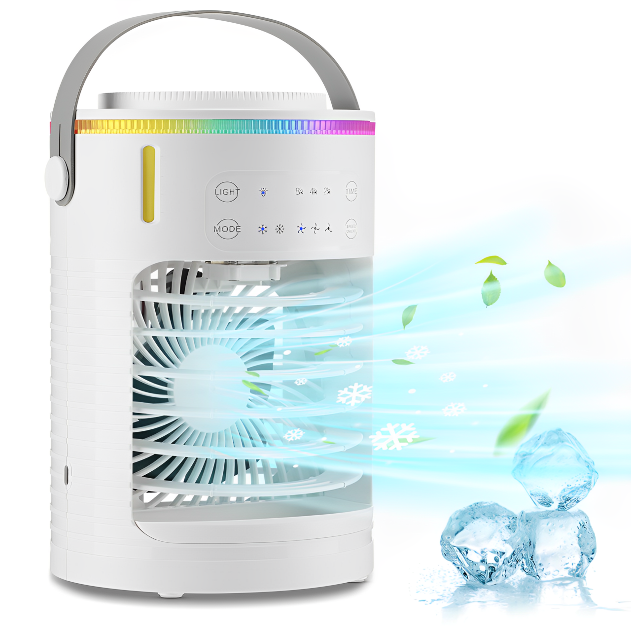 多功能冷風機吹風加濕多效合一家用USB迷你小風扇辦公室空調扇可攜式冷風扇