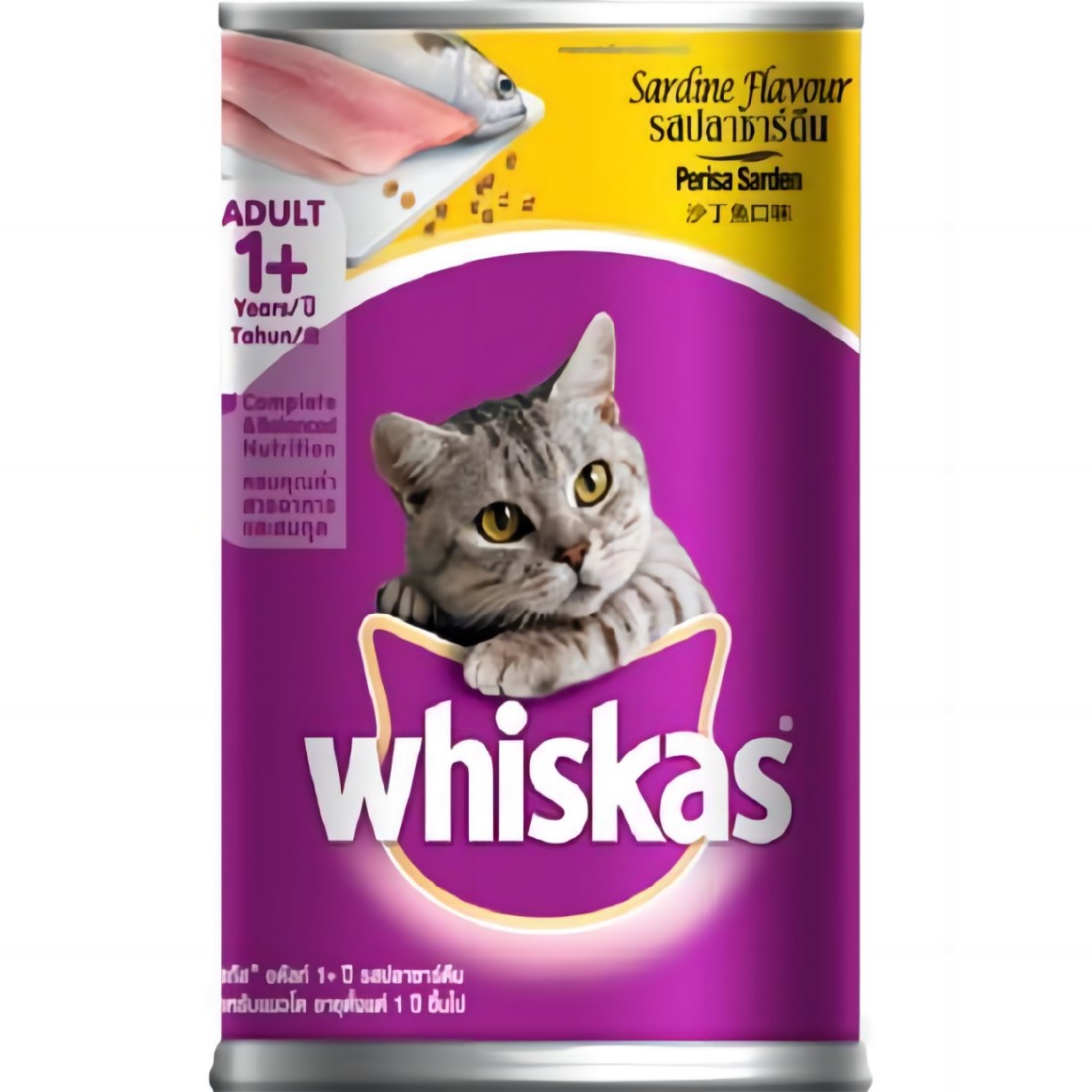 【澳門發貨】whiskas偉嘉罐頭貓糧400g無色素添加無調味及誘食物質無澱粉添加真魚真肉貓罐頭