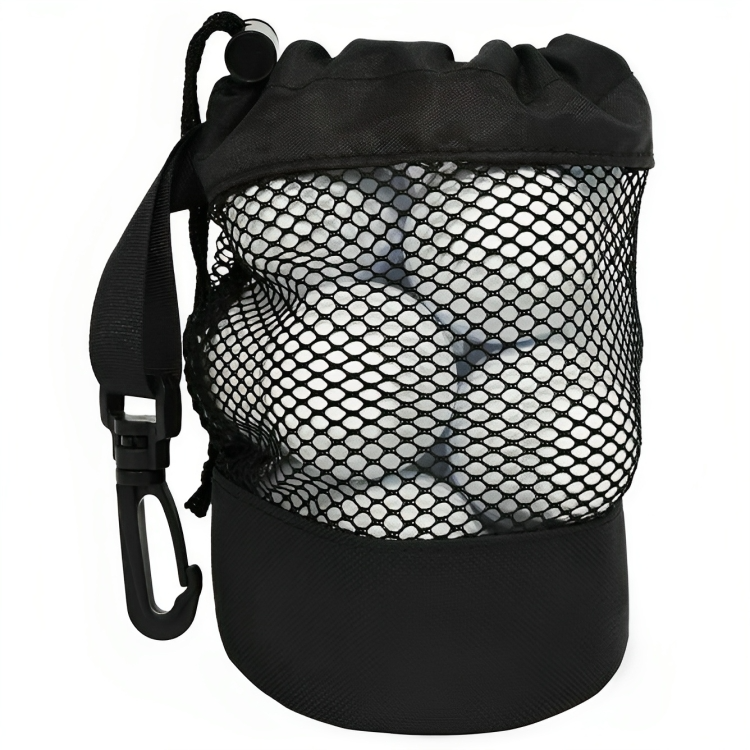 高爾夫球收納袋網袋單邊拉繩網布袋網球高爾夫球束口袋