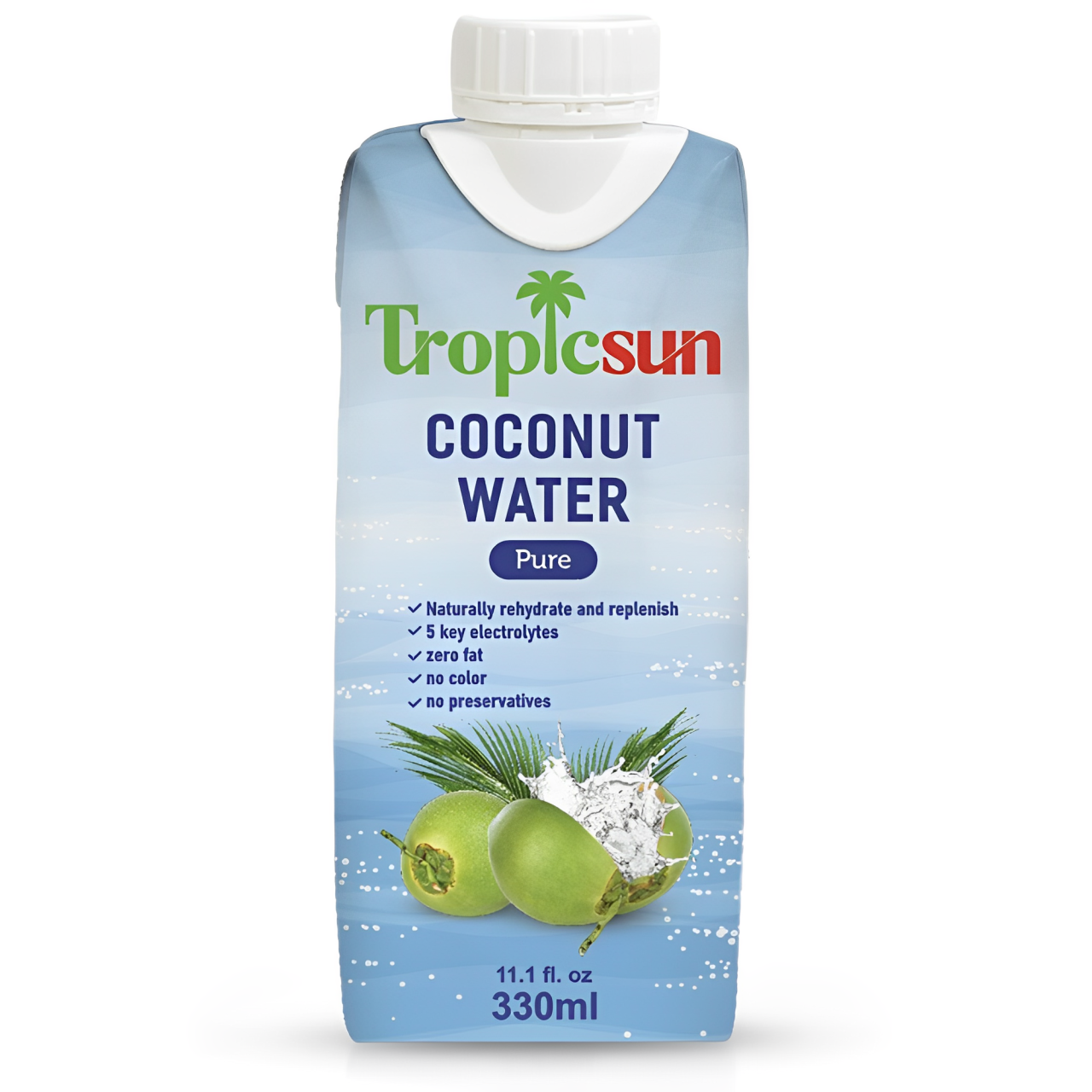 【澳門發貨】（原箱12樽）Tropic Sun 德之陽天然椰青水330ml越南進口椰子水