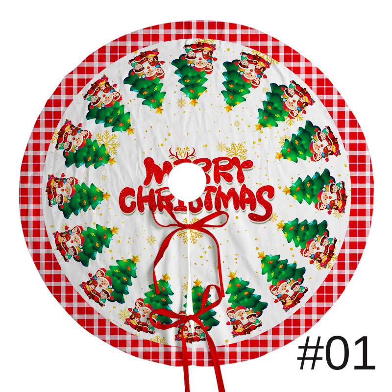 聖誕樹裙節日派對場景裝飾樹底圍裙毛絨布料聖誕樹裝飾