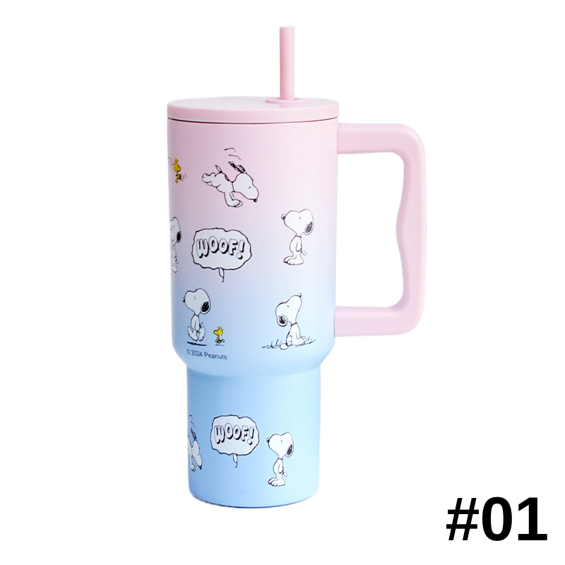 Snoopy史努比冰霸杯大容量大水杯巨無霸杯子吸管保溫杯女噸噸杯生日禮物卡通造型杯