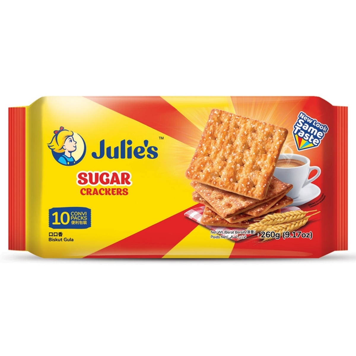 【澳門發貨】（原箱12包）Julie's 口口香蘇打餅260G