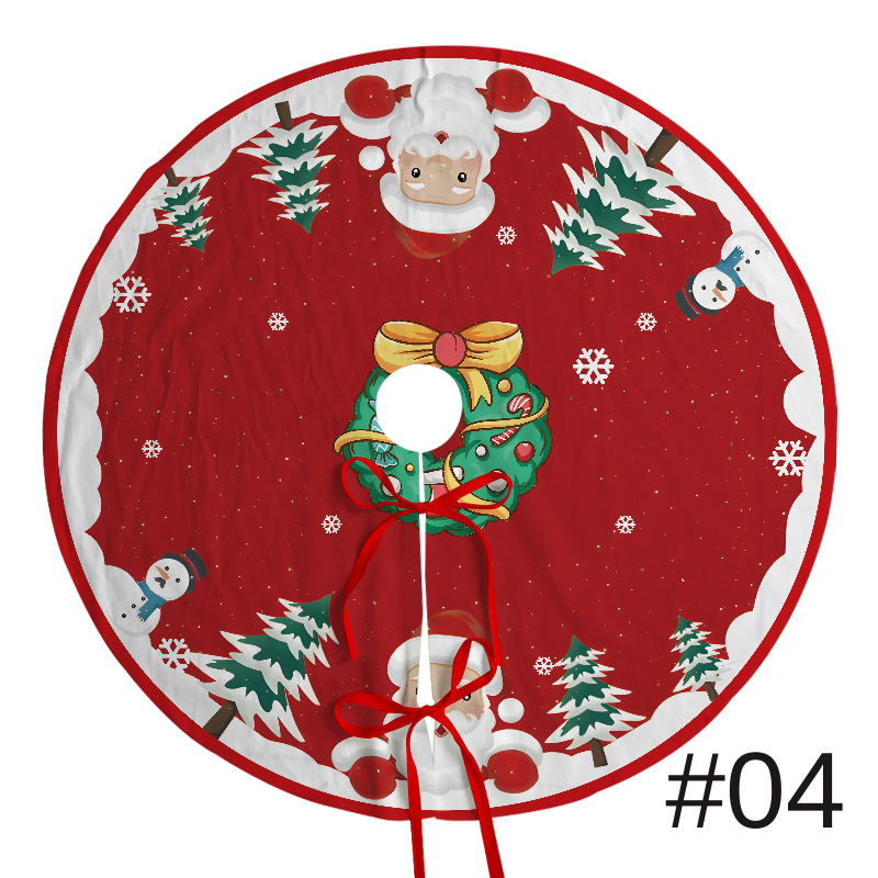 聖誕樹裙節日派對場景裝飾樹底圍裙毛絨布料聖誕樹裝飾