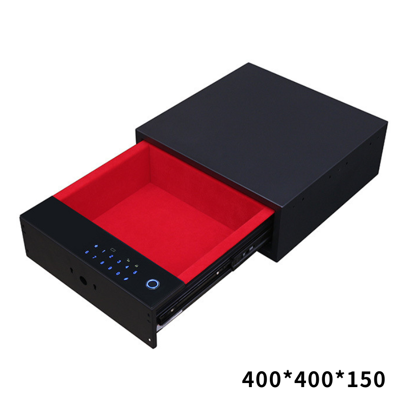 抽屜式保險櫃衣櫃隱藏式防盜保險箱家用小型全鋼收納指紋密碼抽屜夾萬