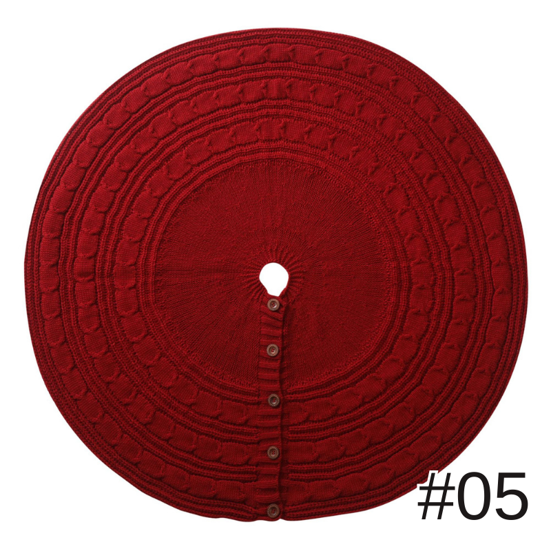 針織樹裙針織披肩毛線樹底圍裙聖誕樹裙裝飾用品復古雪花樹裙