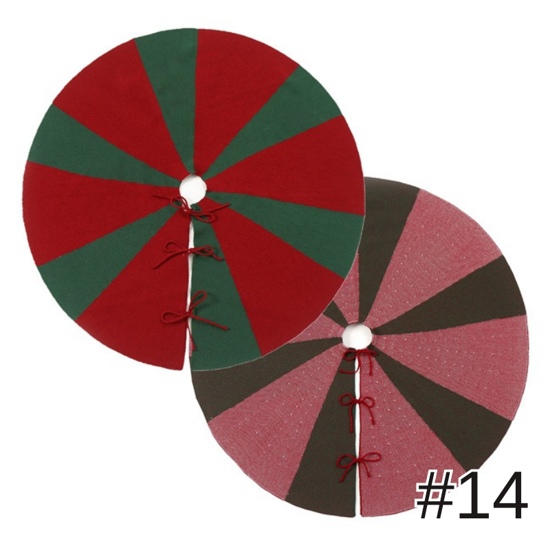 針織樹裙針織披肩毛線樹底圍裙聖誕樹裙裝飾用品復古雪花樹裙