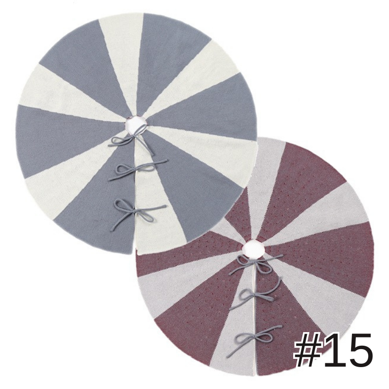 針織樹裙針織披肩毛線樹底圍裙聖誕樹裙裝飾用品復古雪花樹裙