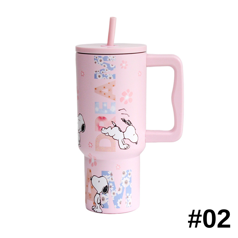Snoopy史努比冰霸杯大容量大水杯巨無霸杯子吸管保溫杯女噸噸杯生日禮物卡通造型杯