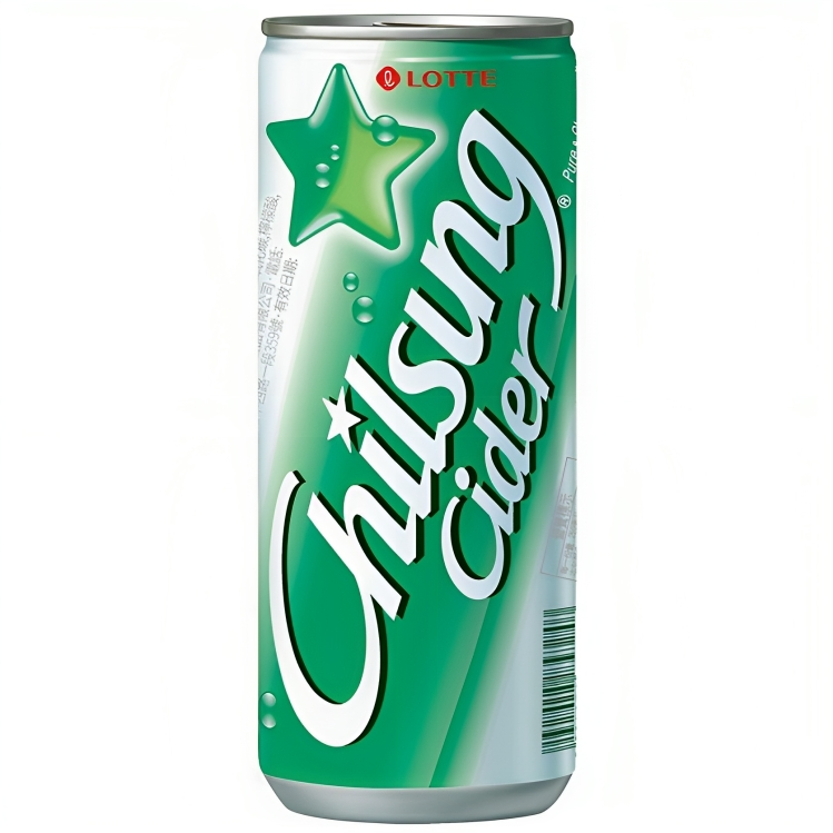 【澳門發貨】（原箱30罐）LOTTE 樂天檸七原味250ml韓國經典汽水碳酸飲料