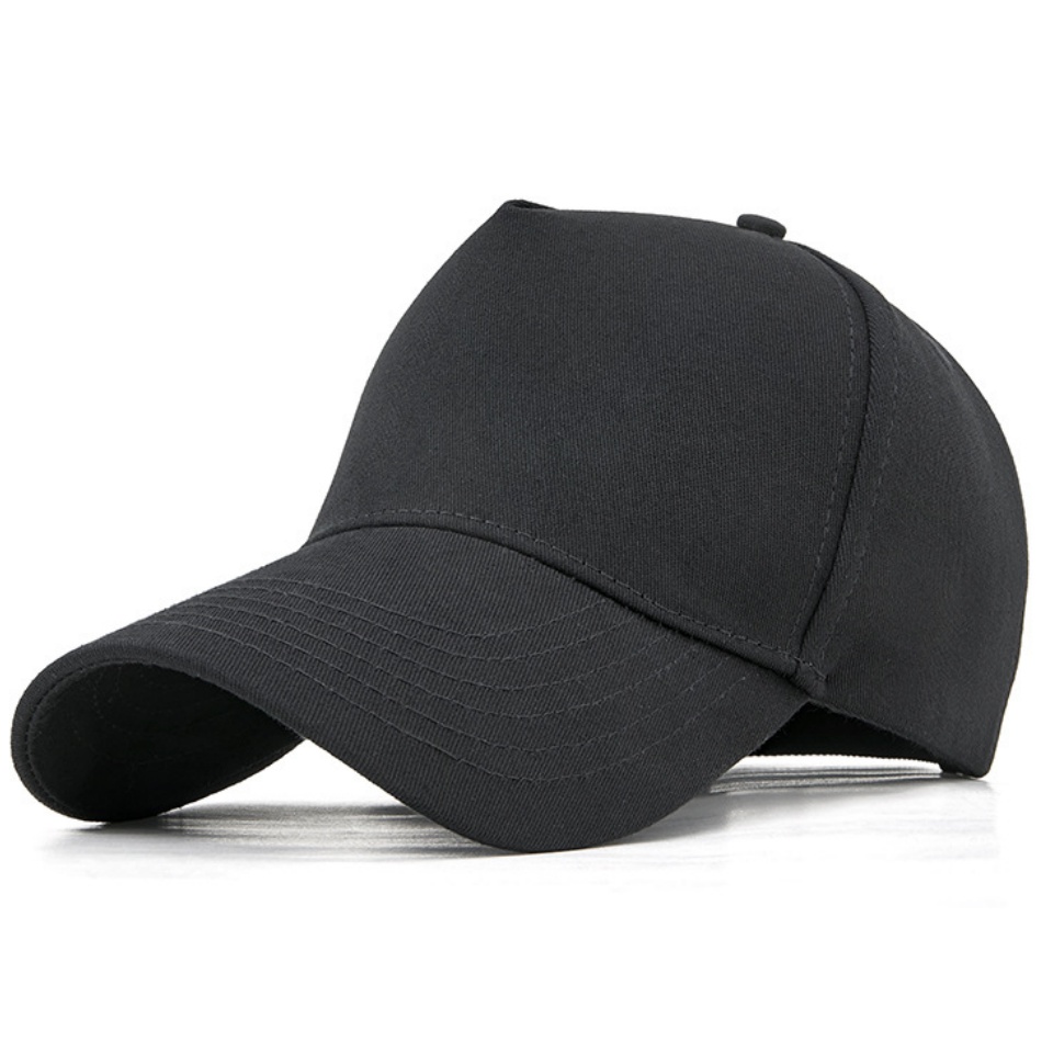 五頁頂棒球帽四季新款純色五頁頂棉質鴨舌帽男女潮休閒百搭運動五片個性鴨舌帽