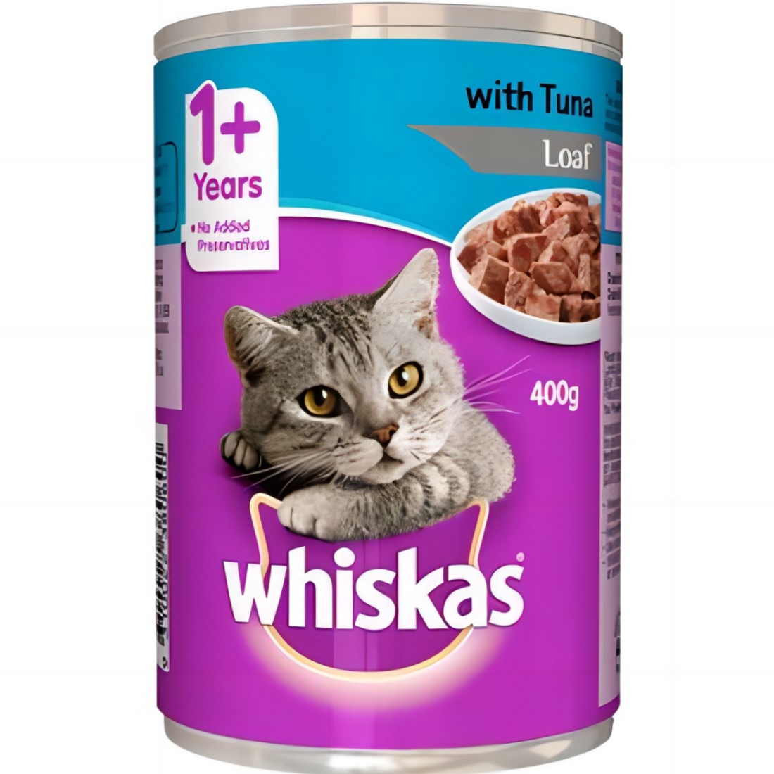【澳門發貨】whiskas偉嘉罐頭貓糧400g無色素添加無調味及誘食物質無澱粉添加真魚真肉貓罐頭