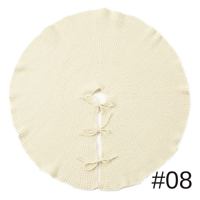 針織樹裙針織披肩毛線樹底圍裙聖誕樹裙裝飾用品復古雪花樹裙