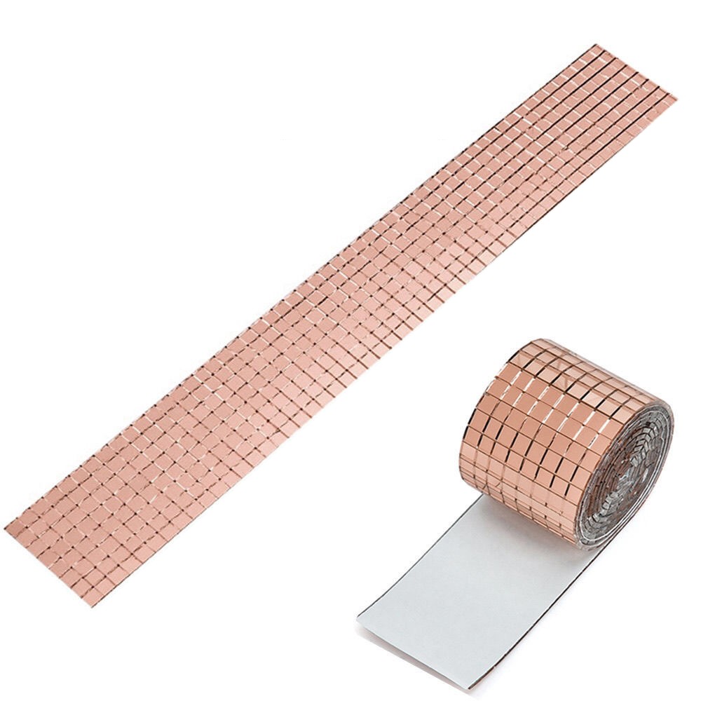 自黏馬賽克鏡片貼3D背景牆鏡子裝飾貼片創意手工DIY格子玻璃牆貼