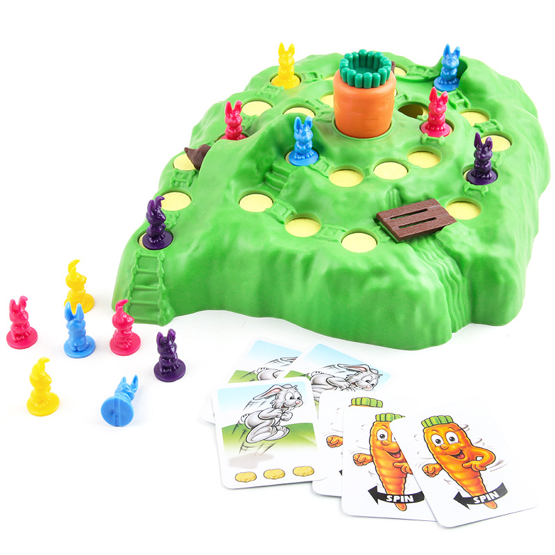 兔子越野賽兔子陷阱競技遊戲棋多人互動桌面整蠱玩具