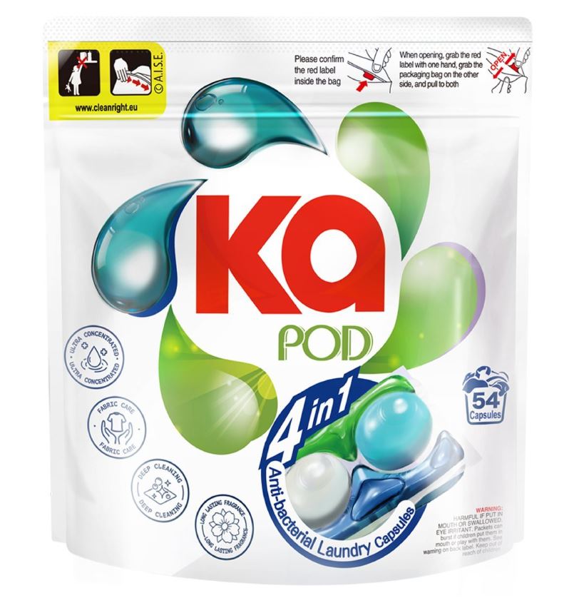 【澳門發貨】王子菁華王子Ka王子菁華4合1洗衣珠盒裝46粒/袋裝54粒