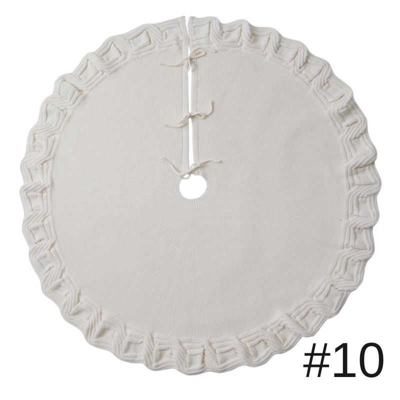 針織樹裙針織披肩毛線樹底圍裙聖誕樹裙裝飾用品復古雪花樹裙