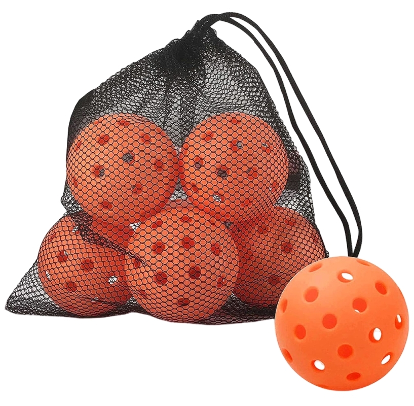 匹克球收纳網袋6個装40孔洞洞球PE高弹威浮球
