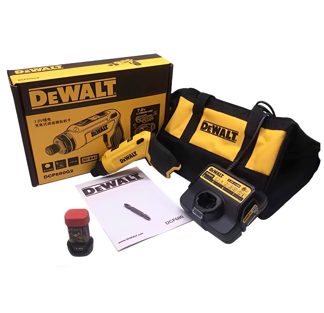 DEWALT得偉dcf680電動可折疊螺絲起子7.2V雙電單充+工具包電動螺絲刀感應折疊式7.2V鋰電充電式螺絲起子
