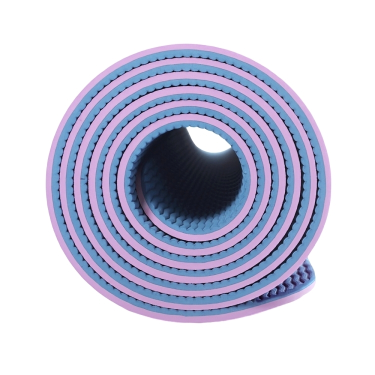 TPE雙色瑜伽墊體位線加寬雙層雙色瑜珈墊健身運動墊