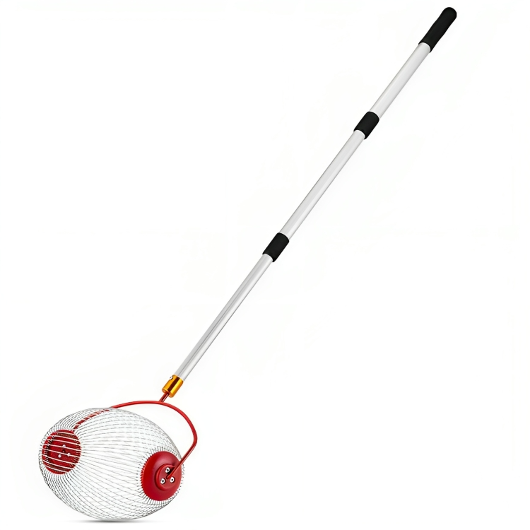 PGM高爾夫撿球器自由伸縮3節式撿球籠滾輪撿球免彎腰滾輪式撿球籠