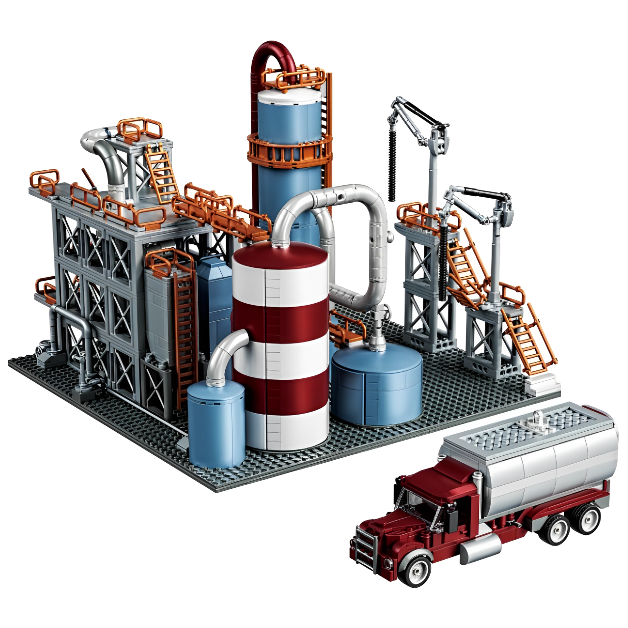 BAKA 霸卡 33200煉油工廠街景系列益智拼裝積木玩具趣味擺件模型