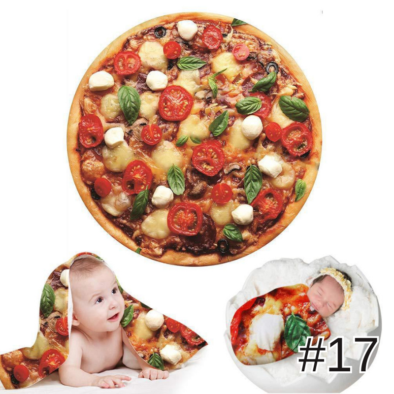 創意印花毛毯雙面捲餅毯墨西哥卷餅毯數碼印花披薩毯子法蘭絨午睡毯玉米餅雙面毛毯空調毯四季通用被子