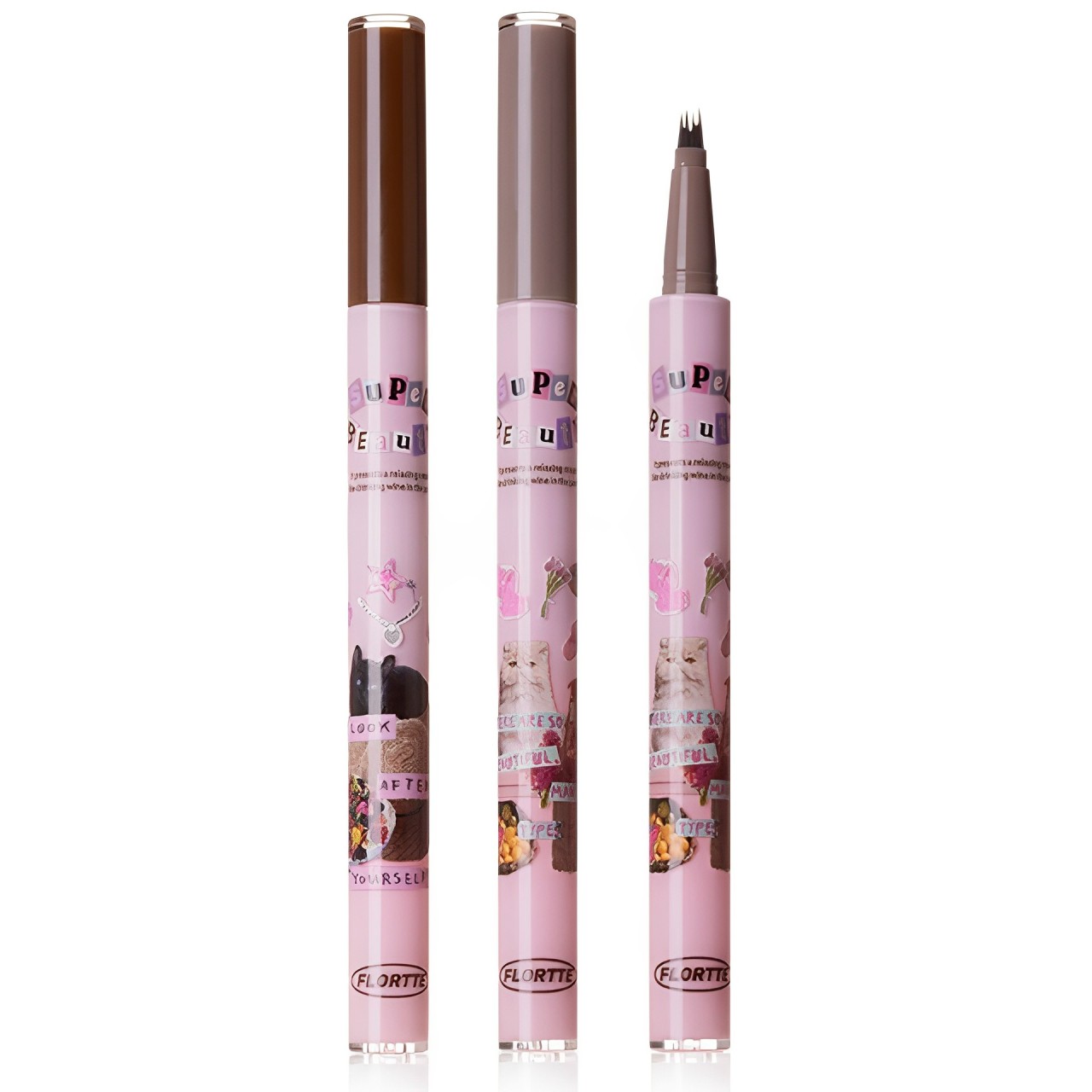 FLORTTE花洛莉亞怪美系列小畫家刀鋒水眉筆持久野生眉