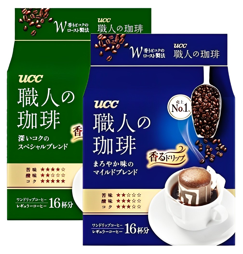 【澳門發貨】UCC日本職人咖啡滴濾式掛耳咖啡粉16包裝濃郁深厚/柔和順滑沖泡咖啡速溶無蔗糖