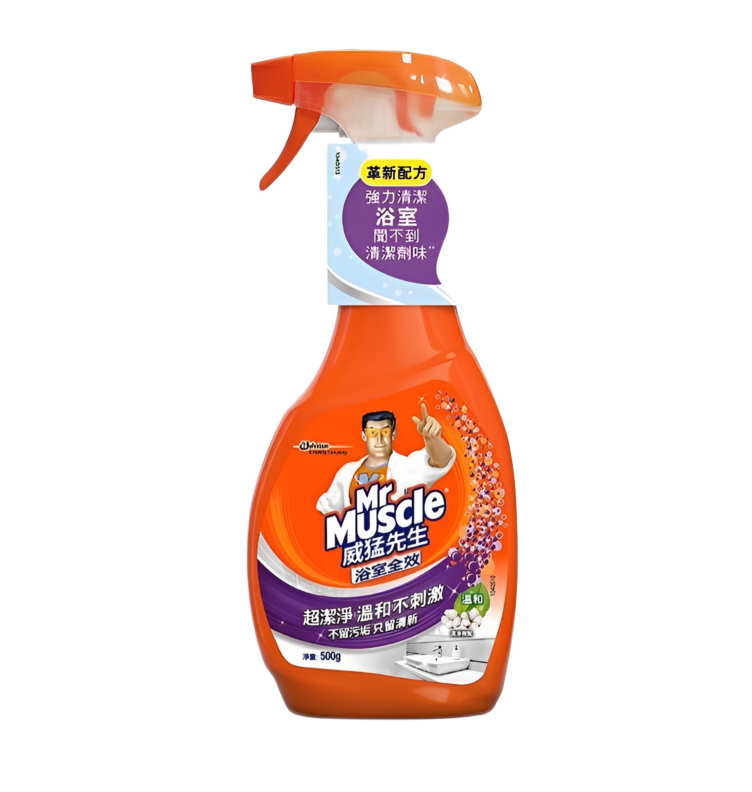 【澳門發貨】[噴裝-熱銷] Mr Muscle威猛先生浴室防污清潔劑噴裝/補充裝500g浴室全效去污除污漬潔淨除菌清新芳香不刺鼻