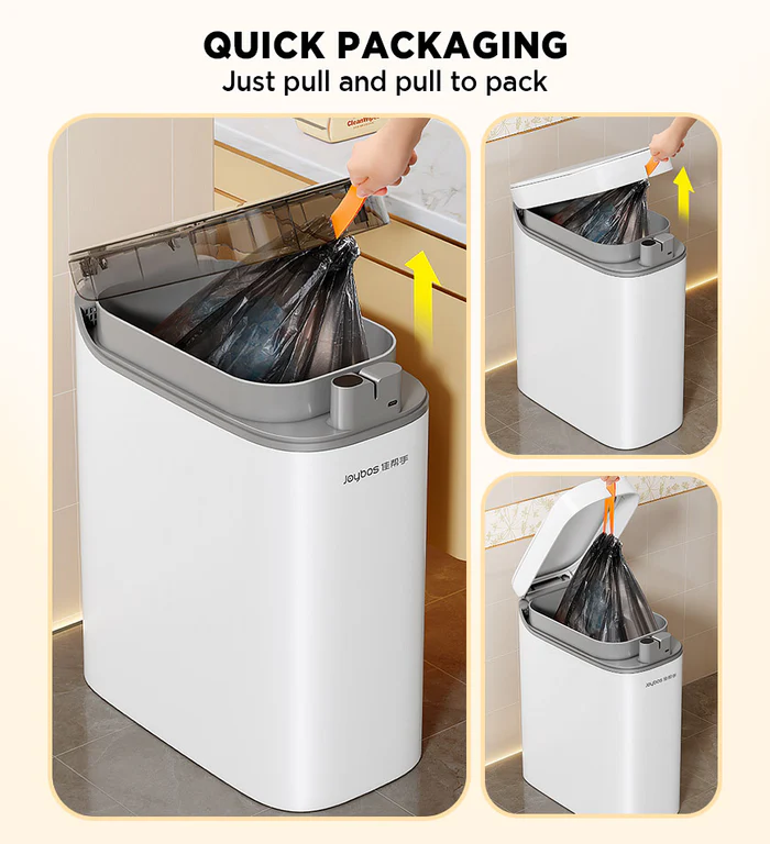 Joybos佳幫手智能感應吸袋垃圾桶家用新款客廳輕奢廁所衛生間帶蓋打包垃圾桶全自動
