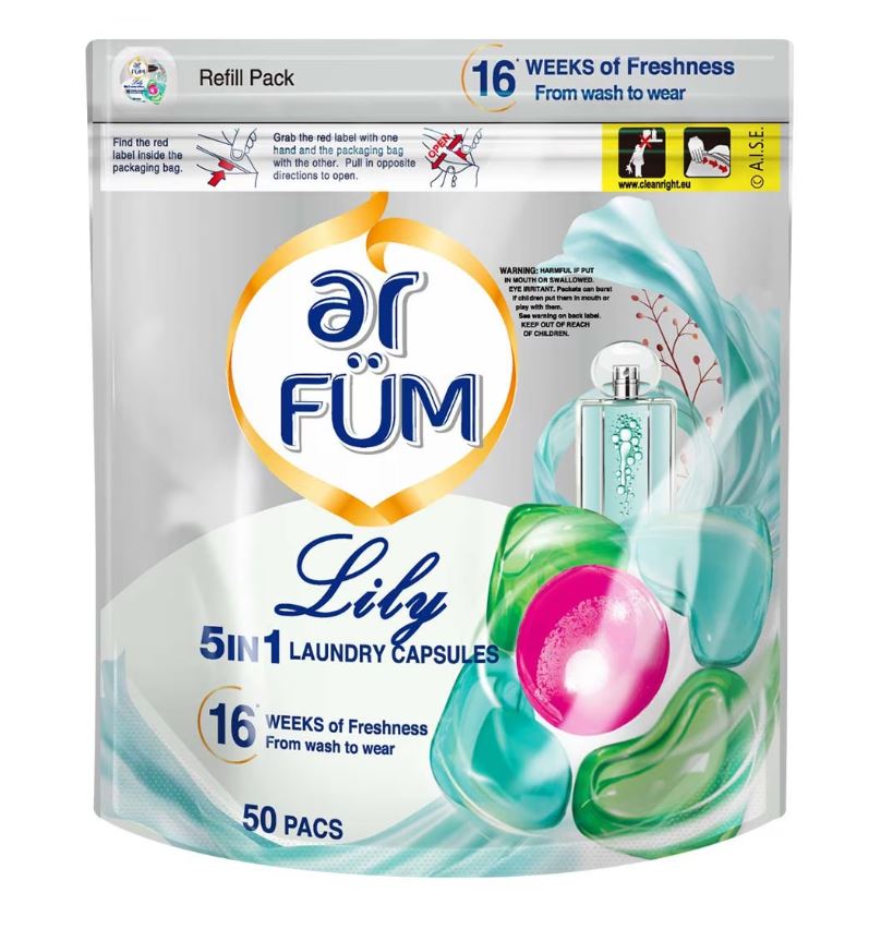 【澳門發貨】ar FÜM紡優美5合1洗衣凝珠至愛/玫瑰/至恆/百合心心珠50粒顆裝42粒裝潔淨去污去漬護衣護色持久留香柔軟蓬鬆袋裝