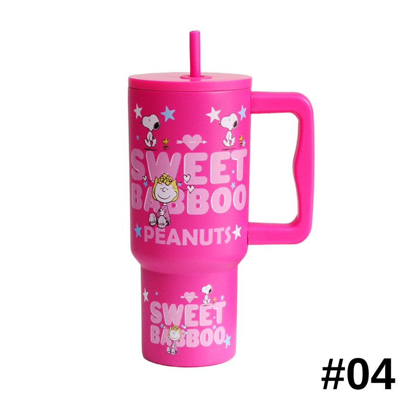 Snoopy史努比冰霸杯大容量大水杯巨無霸杯子吸管保溫杯女噸噸杯生日禮物卡通造型杯