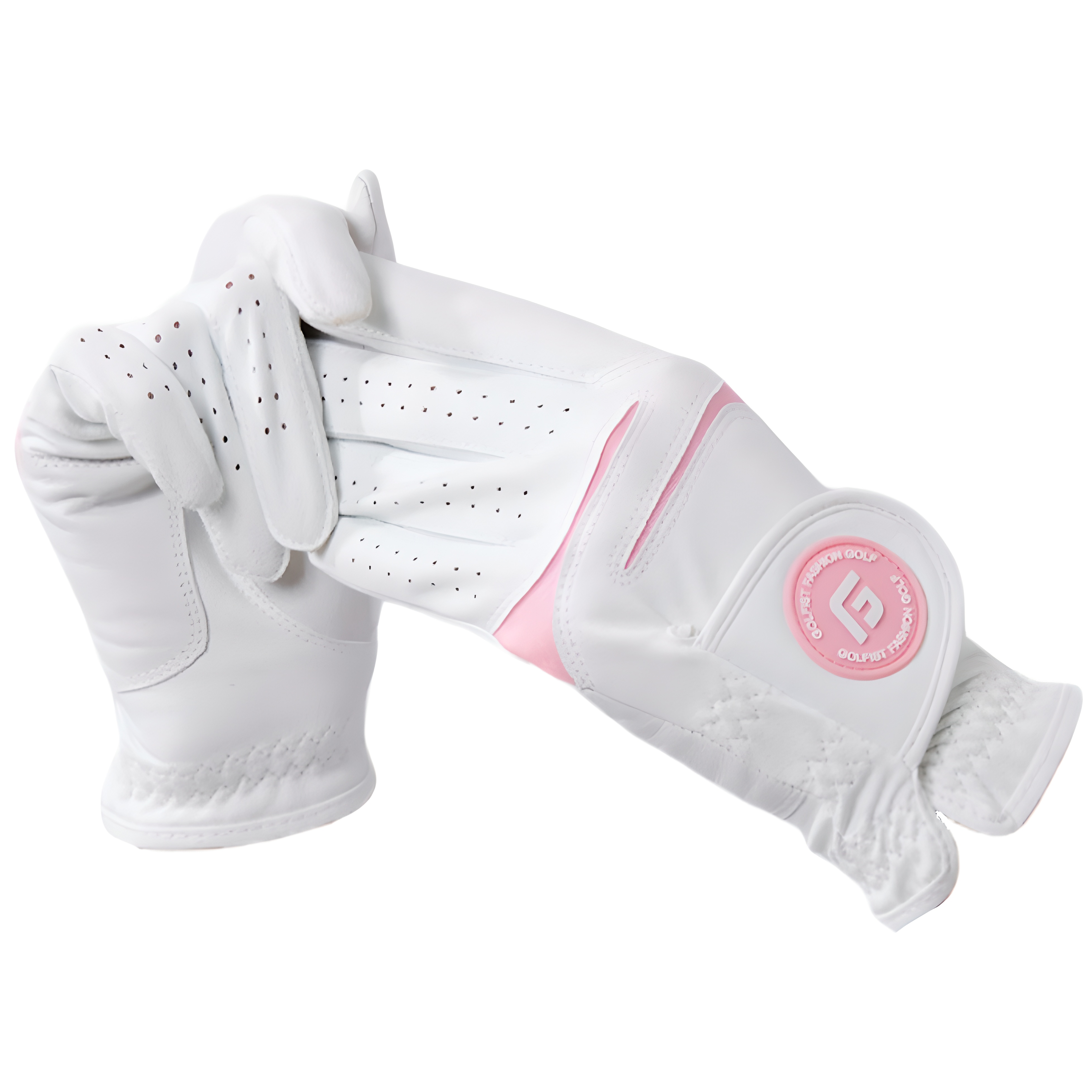 高爾夫女士手套超纖防滑透氣耐磨運動手套左右雙手魔術貼手套