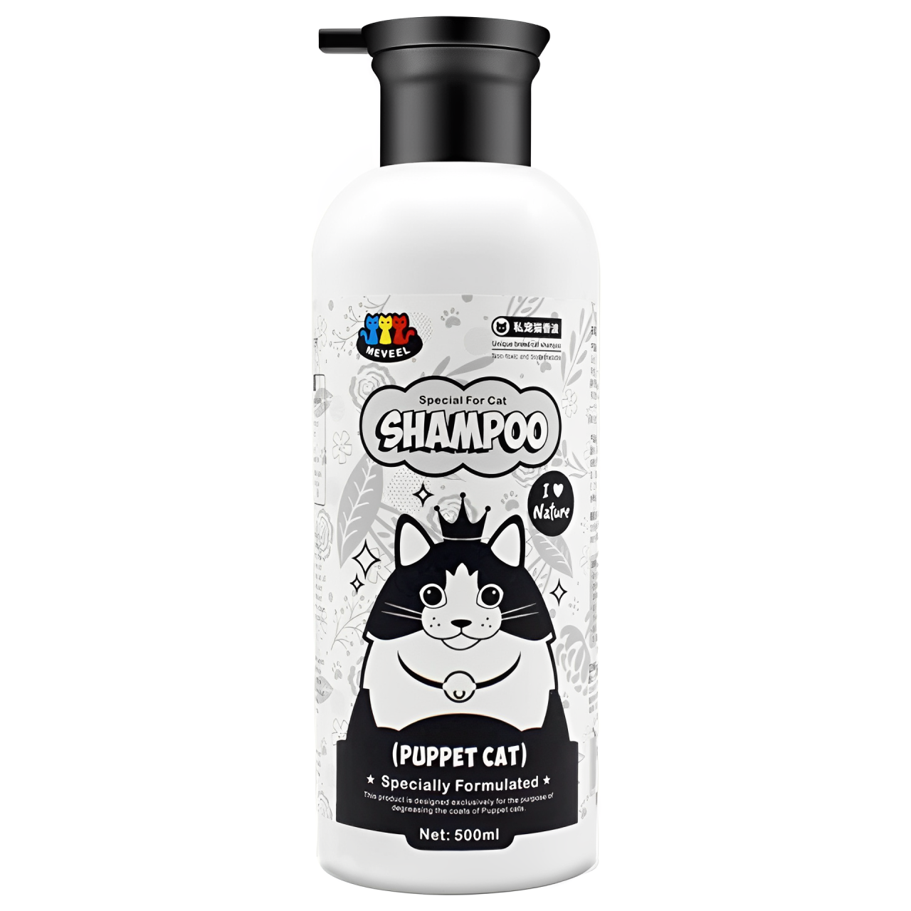 （3瓶起購）Meveel 11款定制貓咪香波500ml寵物清潔用品去油保濕滋潤貓咪專用沐浴露貓貓浴液長短毛幼貓無毛貓洗澡香波
