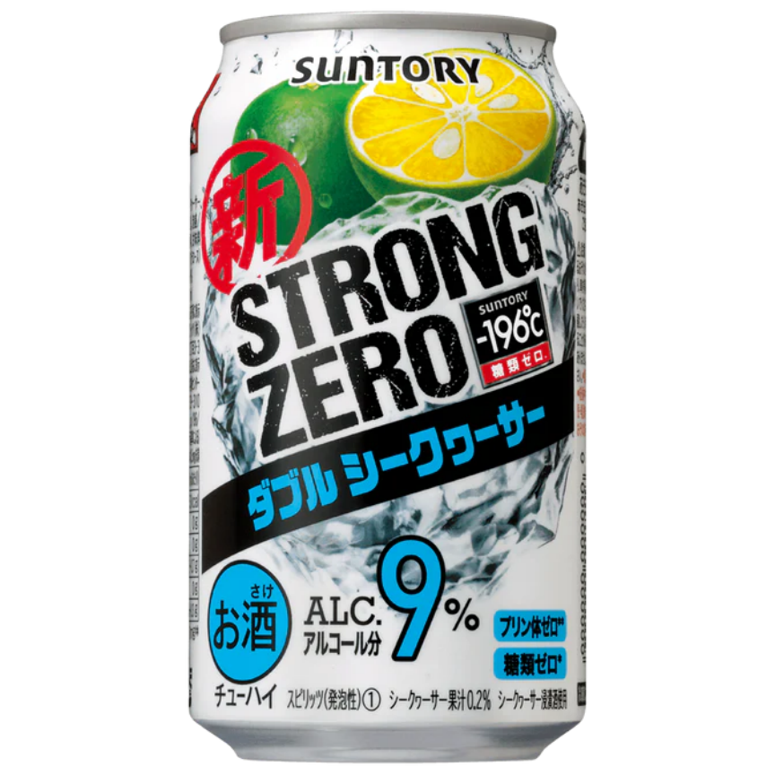 【澳門發貨】（原箱24瓶）三得利 - 196 STRONG ZERO 濃郁沖繩香檸雞尾酒 350ml