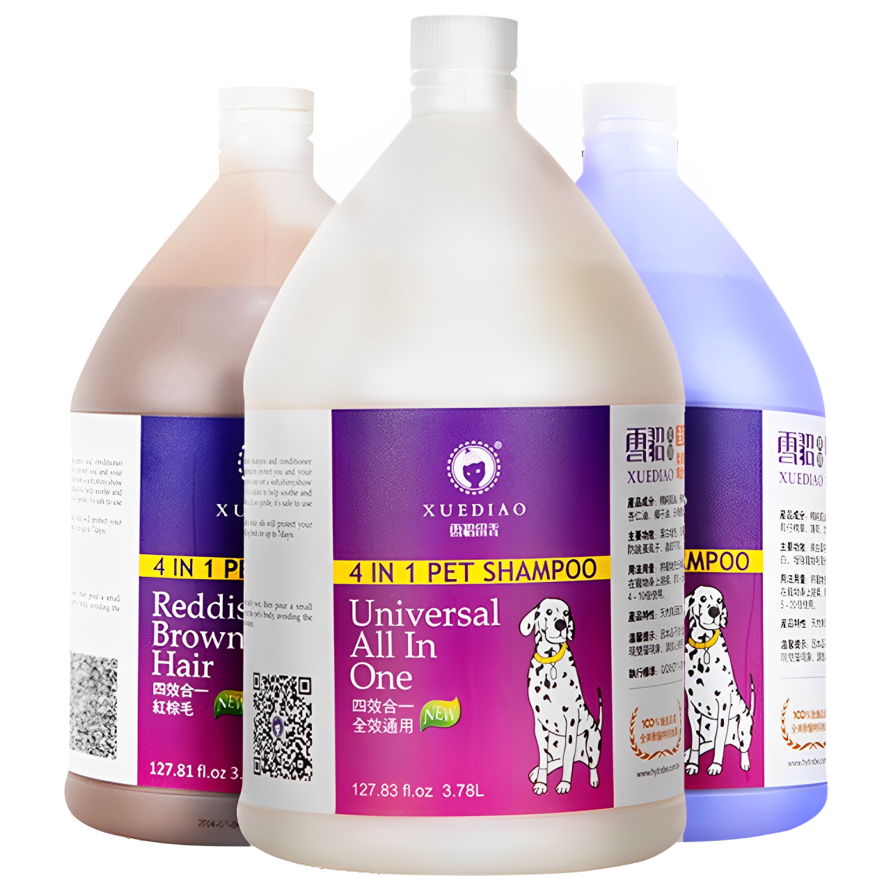 雪貂留香四合一沐浴露3.78L狗狗沐浴液香波護毛素金毛泰迪洗澡通用