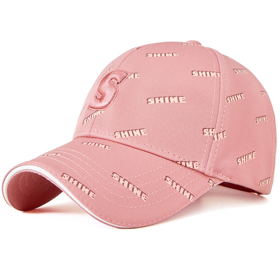 字母印花棒球帽春夏新款時尚潮流刺繡百搭高爾夫棒球帽男女士戶外遮陽防曬鴨舌帽