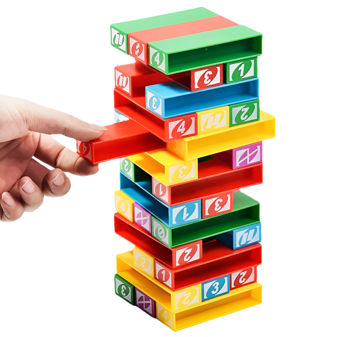 英法文疊疊樂家庭親子聚會桌面遊戲抽積木疊疊高兒童益智互動玩具