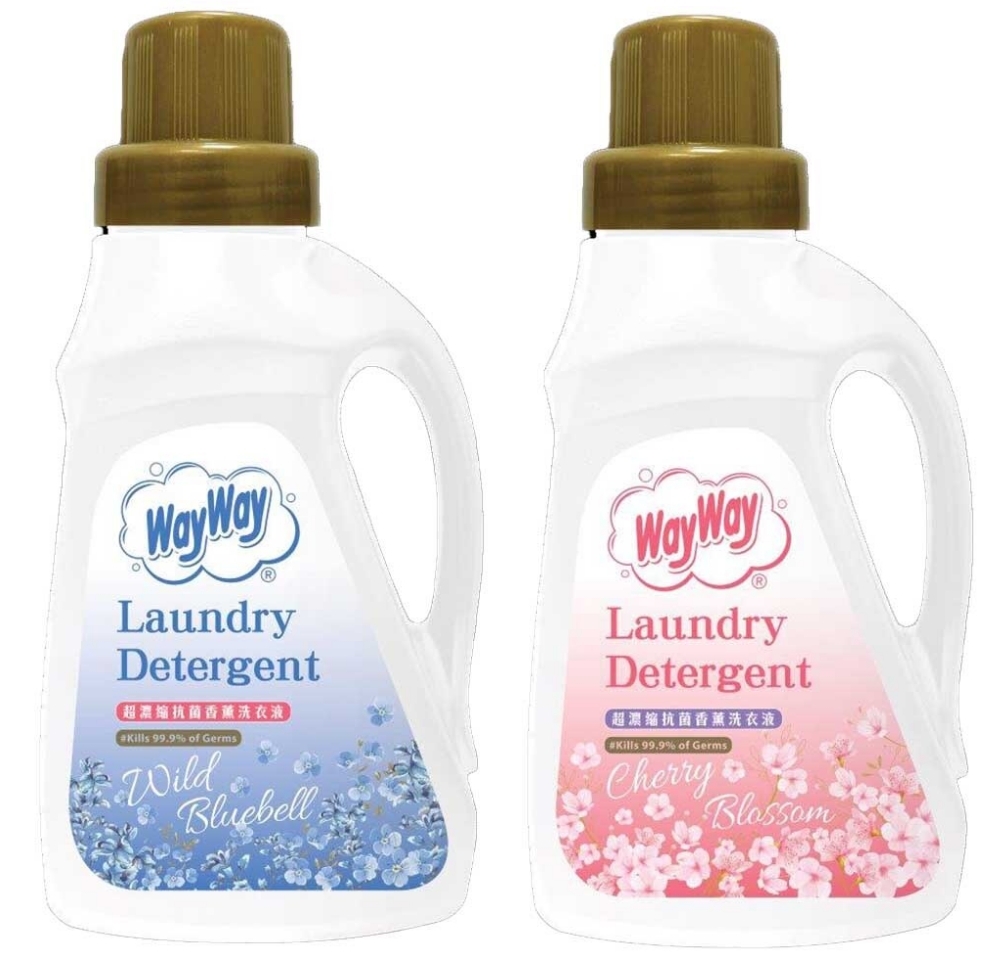 【澳門發貨】WayWay威威超濃縮抗菌香薰洗衣液微風藍鈴/粉櫻初雪1L舒適花香潔淨除菌雙重享受衣物清潔劑