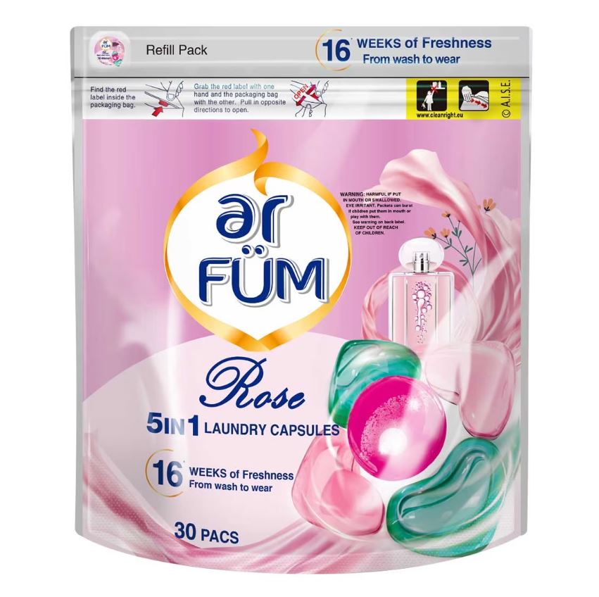 【澳門發貨】ar FÜM紡優美5合1洗衣凝珠至愛/玫瑰/至恆/百合心心珠50粒顆裝42粒裝潔淨去污去漬護衣護色持久留香柔軟蓬鬆袋裝