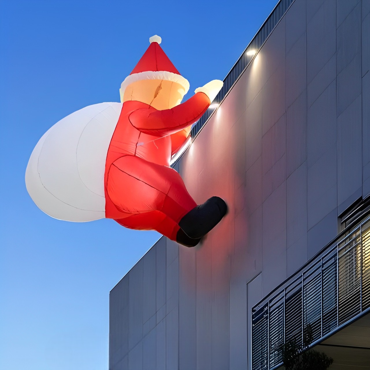 聖誕充氣氣模帶鼓風機耶誕節裝飾品節日主題場景佈置聖誕老人爬墻掛件擺件掛飾