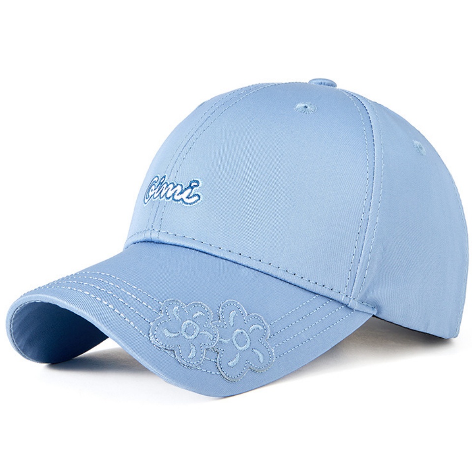 帽檐繡花棒球帽春夏新款潮流字母繡花高爾夫棒球帽男女士戶外遮陽街拍鴨舌帽