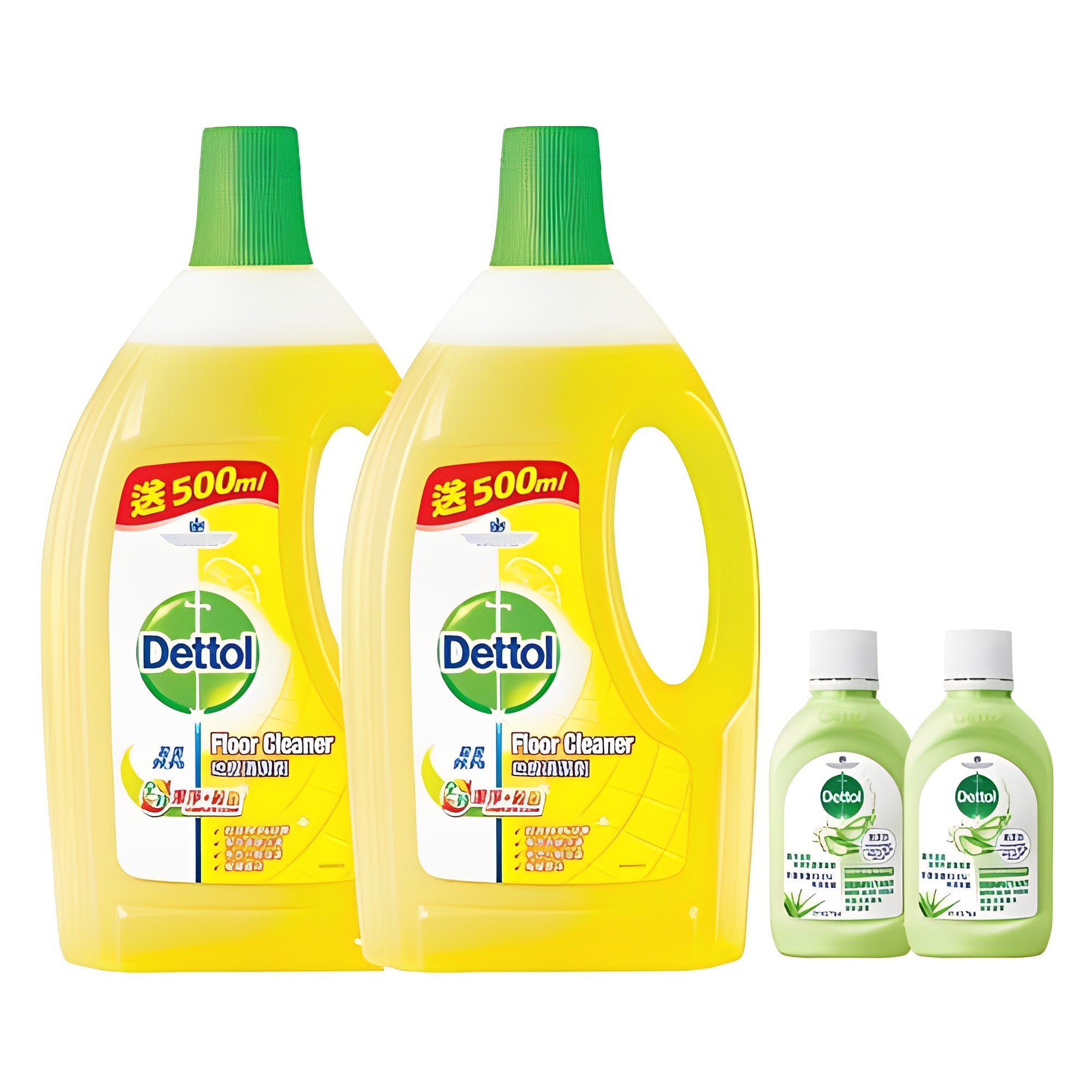 【澳門發貨】Dettol滴露4合1全能地板清潔劑檸檬2L*2+Dettol滴露清新蘆薈消毒水80ml*2