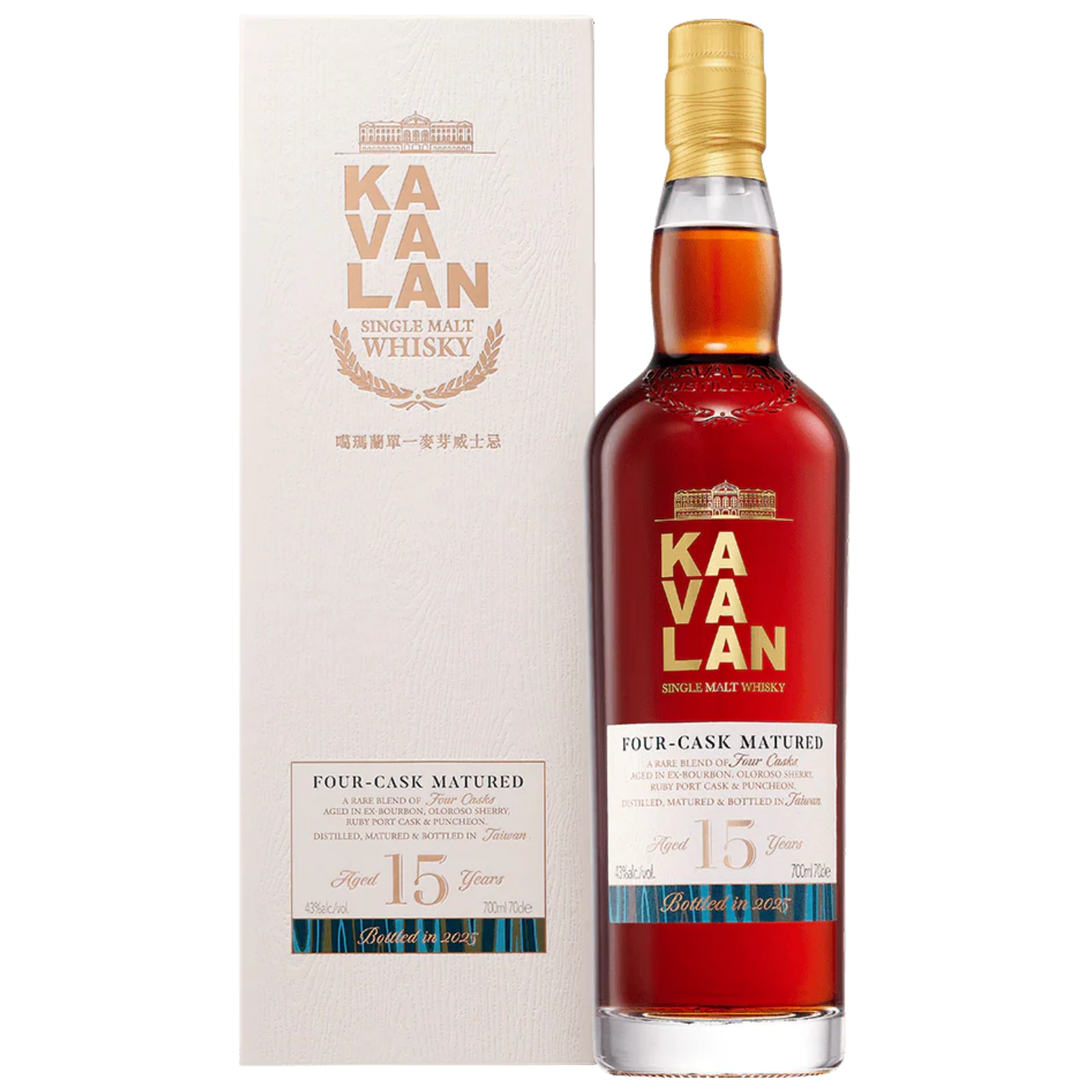 【澳門發貨】KAVALAN 噶瑪蘭 15年 單一麥芽威士忌  (2025版) 700ml