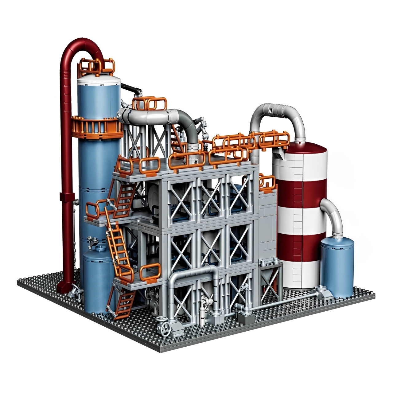 BAKA 霸卡 33200煉油工廠街景系列益智拼裝積木玩具趣味擺件模型