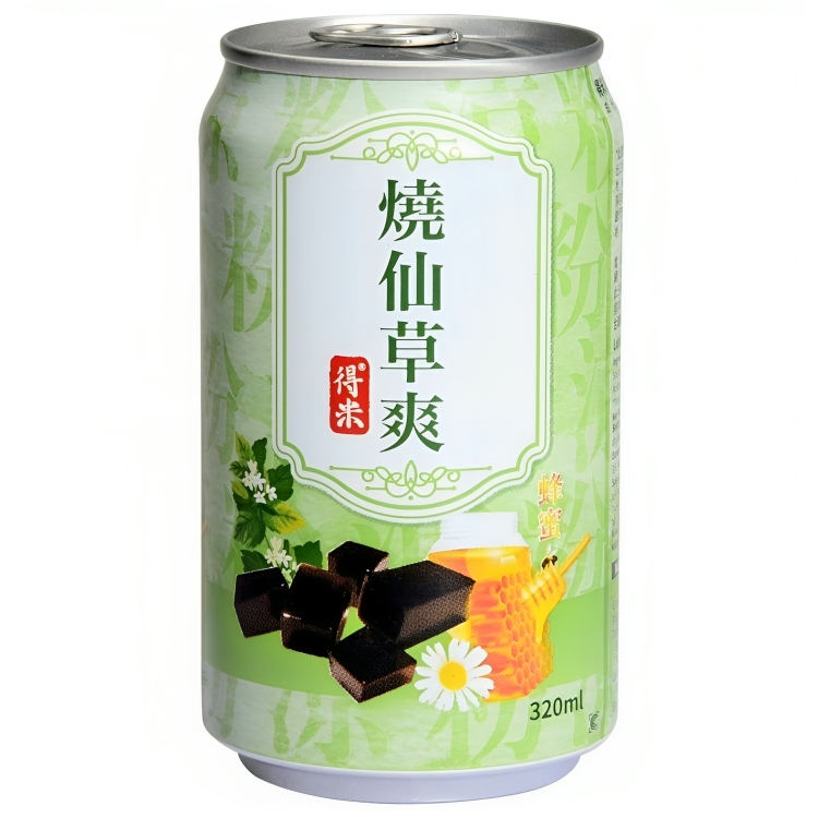 【澳門發貨】（原箱24罐）Lucky Me 得米蜂蜜燒仙草爽320ml