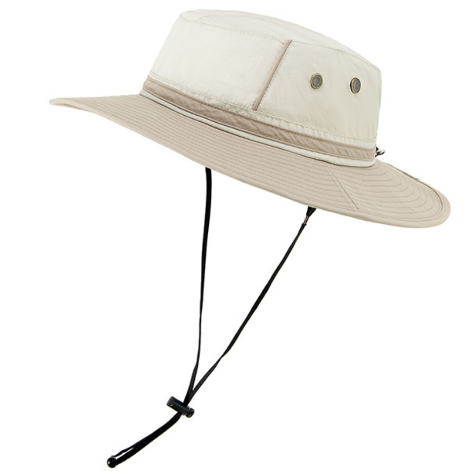 親膚柔軟漁夫帽春夏新品速乾拼接撞色漁夫帽軟頂親膚透氣釣魚帽防曬防紫外線