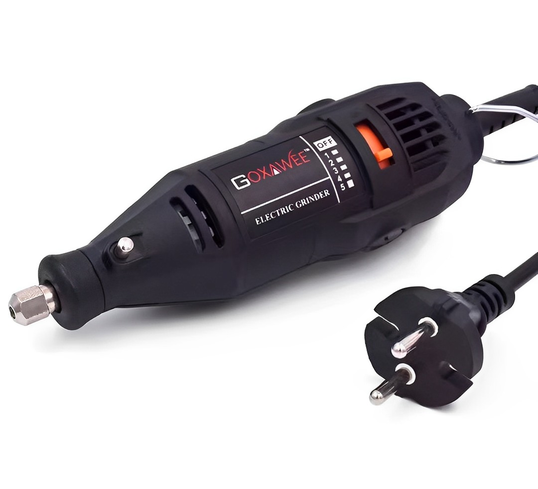 GOXAWEE小電磨機+130件套電動打磨機多功能雕刻玉石拋光機根雕木雕工具迷你小電鑽